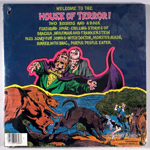 House of Terror! (1982) [SEALED] 2-LP Vinyl + BOOK • Halloween, Dracula, Wolfman - Picture 2 of 2